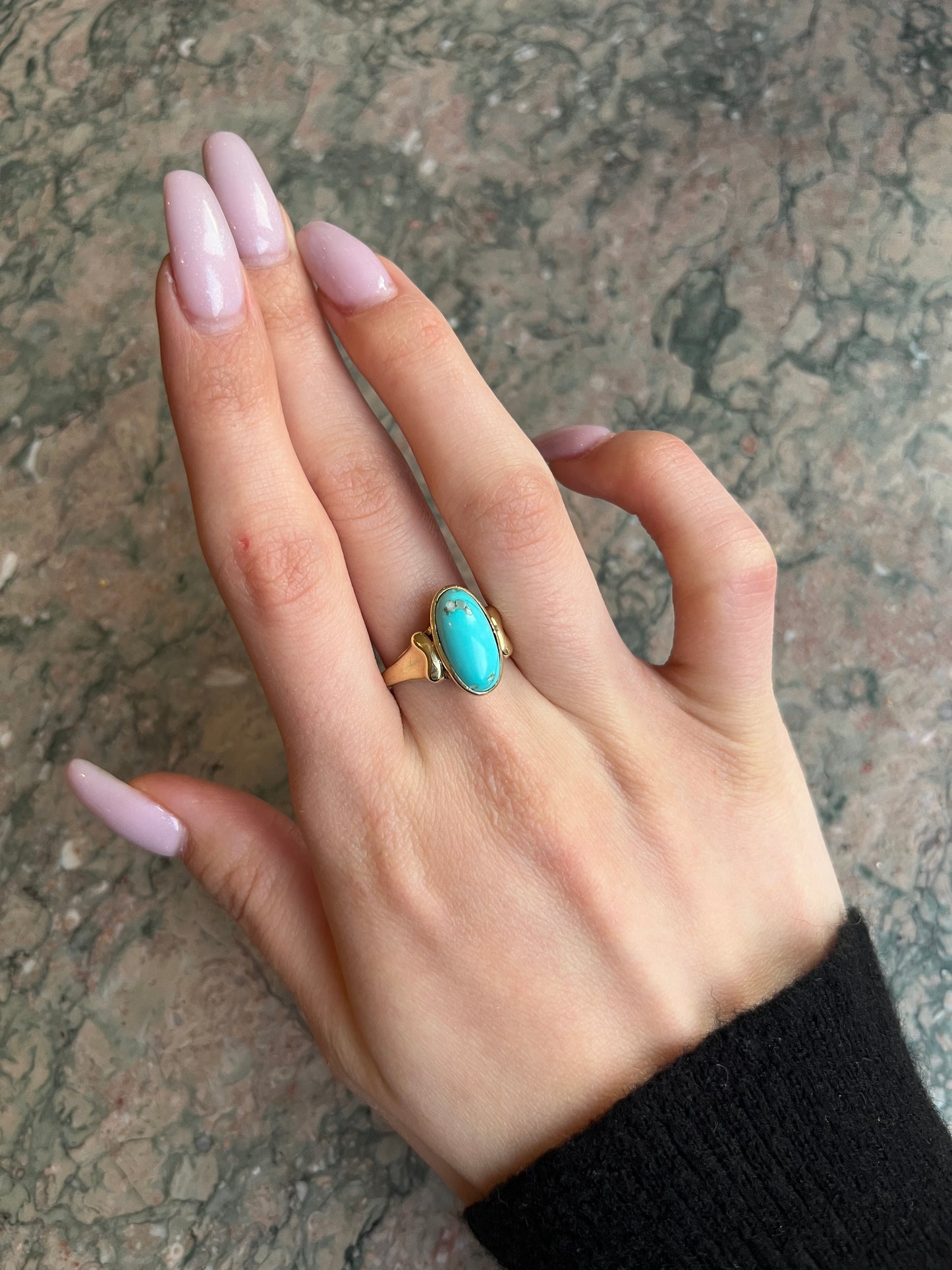 SOLD Estate 14K & Turquoise Ring