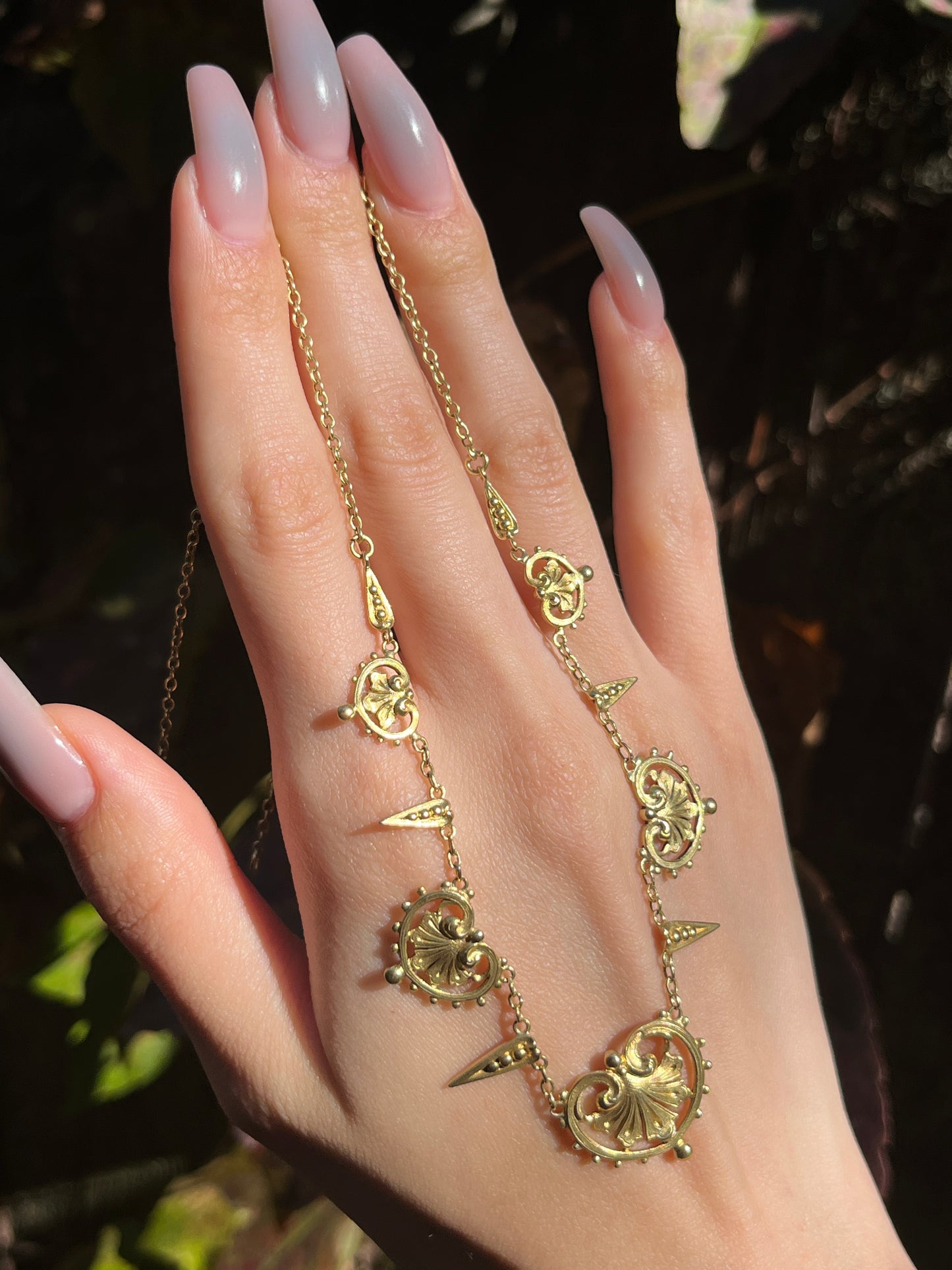SOLD Antique French Belle Epoch 18K Gold Necklace