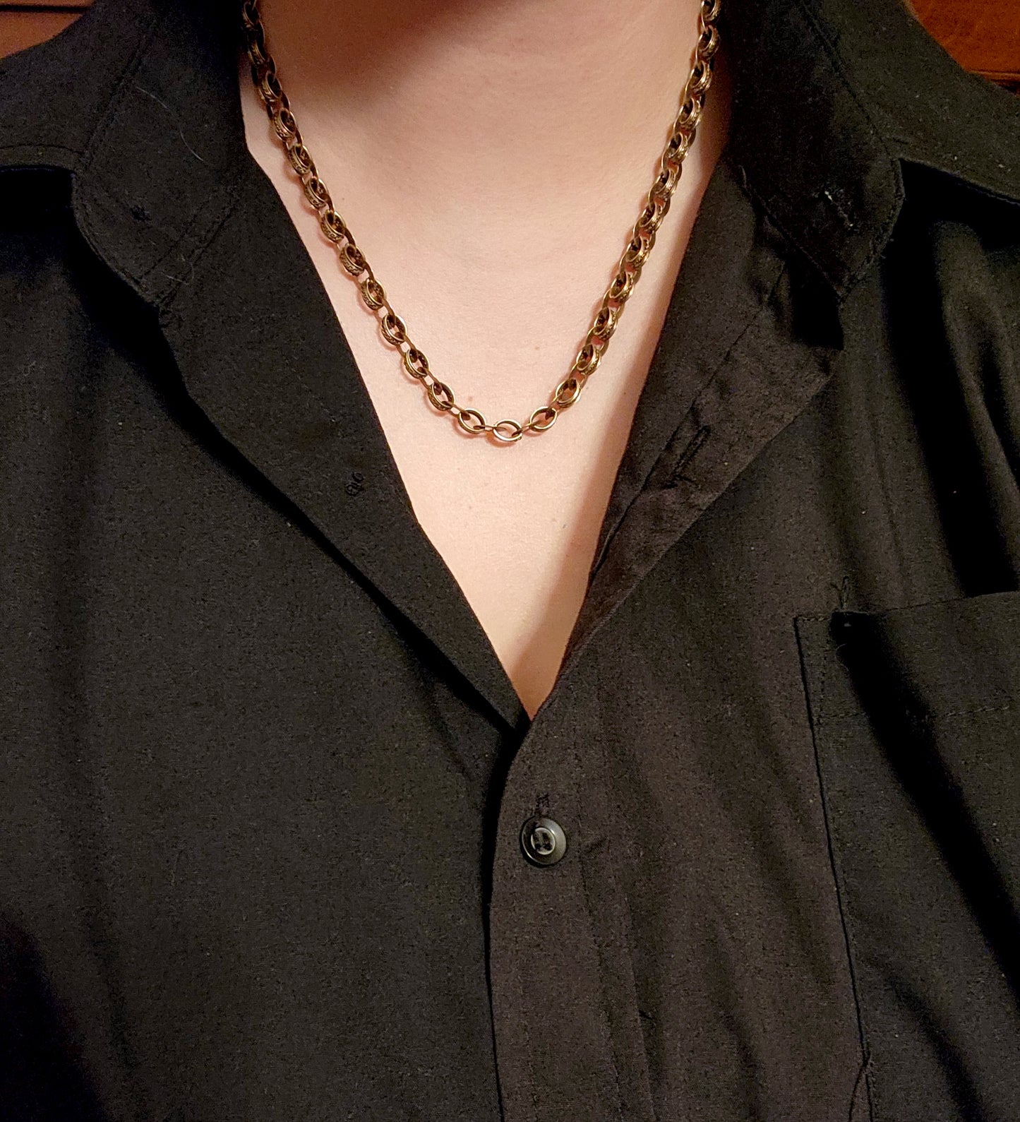 SOLD Antique 10K Gold Book Chain
