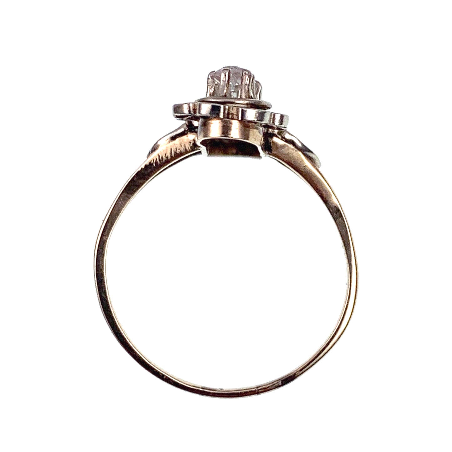 SOLD Antique Belle Epoque 14K, Platinum & Diamond Ring