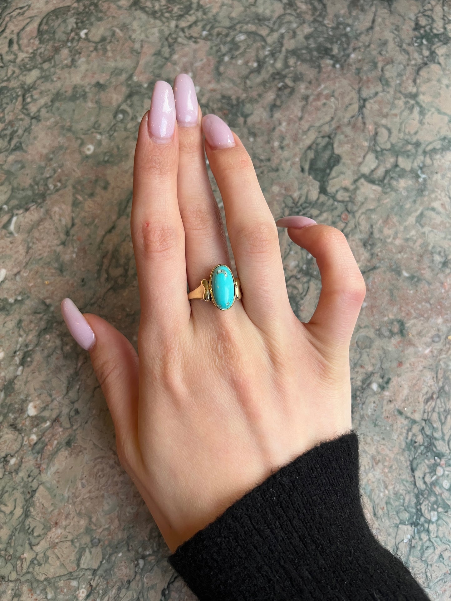 SOLD Estate 14K & Turquoise Ring