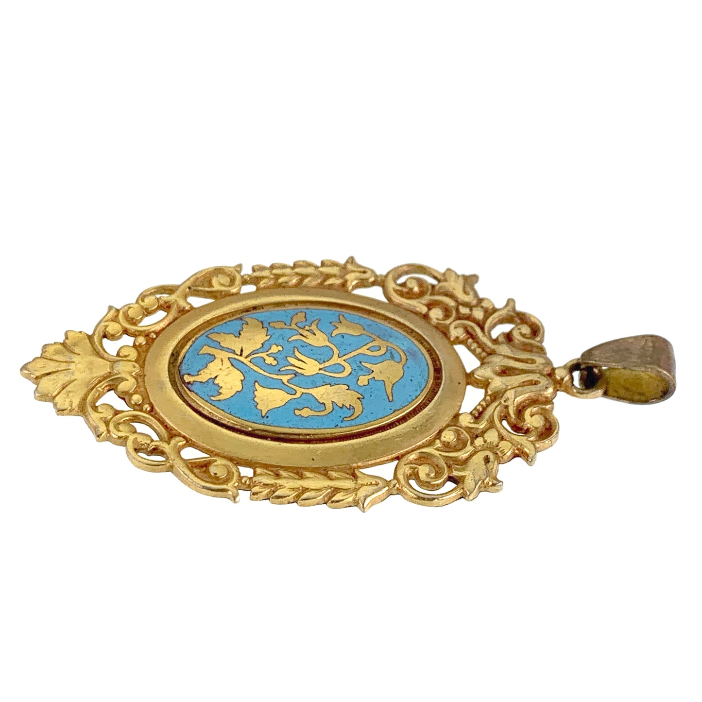 Antique French Pinchbeck & Enamel Pendant