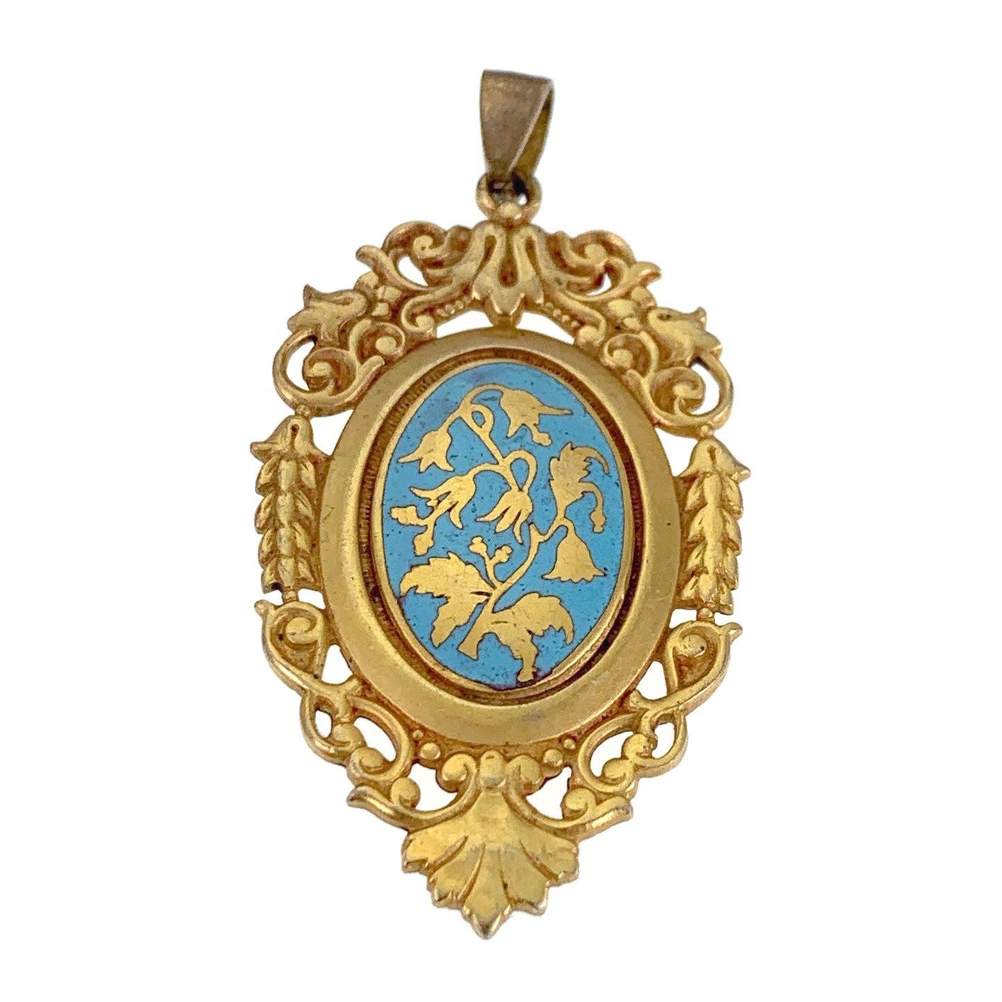 Antique French Pinchbeck & Enamel Pendant