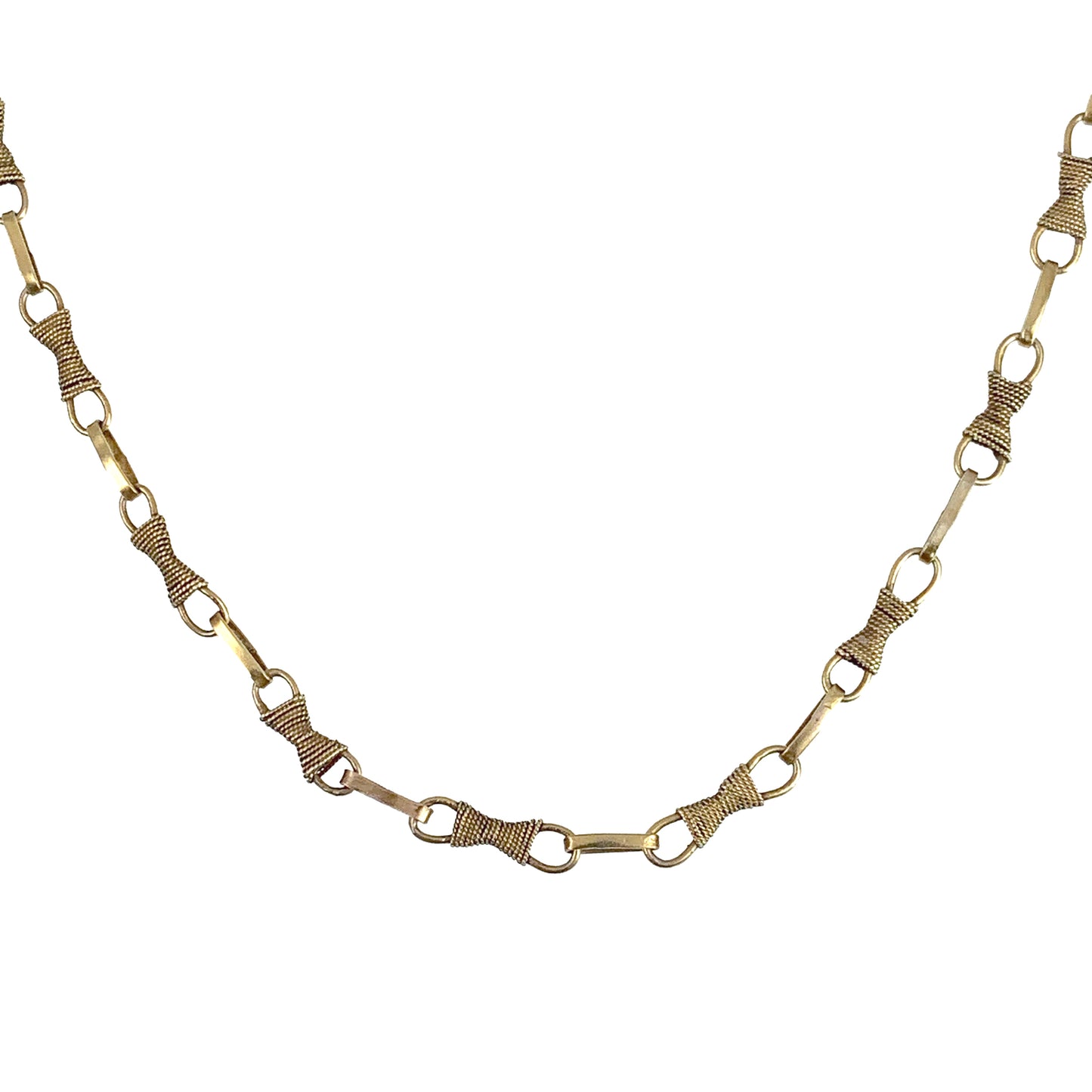 SOLD Early 20th Century 14K Gold Etruscan Revival Chain