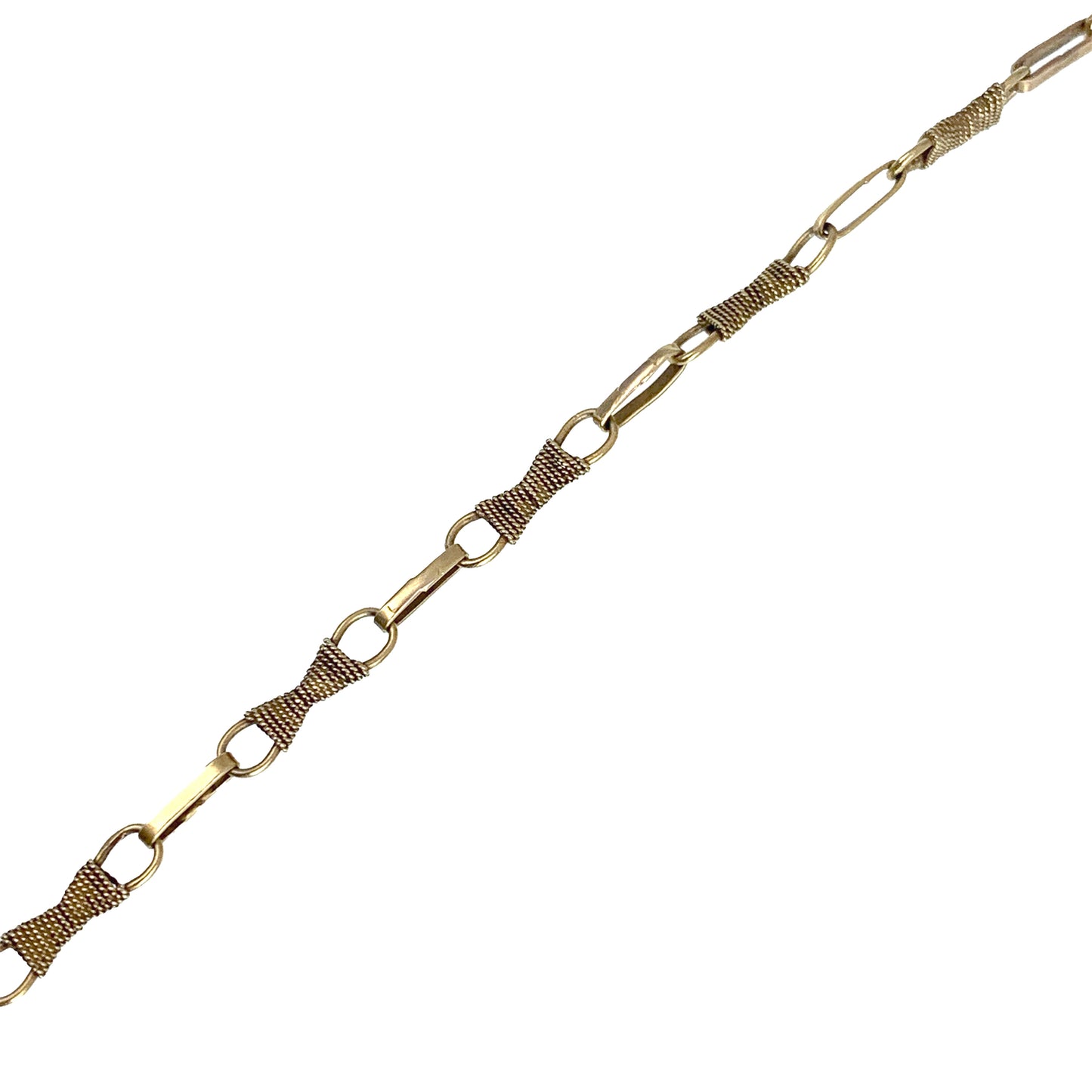 SOLD Early 20th Century 14K Gold Etruscan Revival Chain