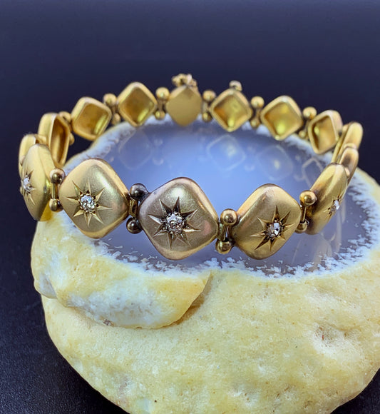 Sold Antique 14K & Diamond Bracelet
