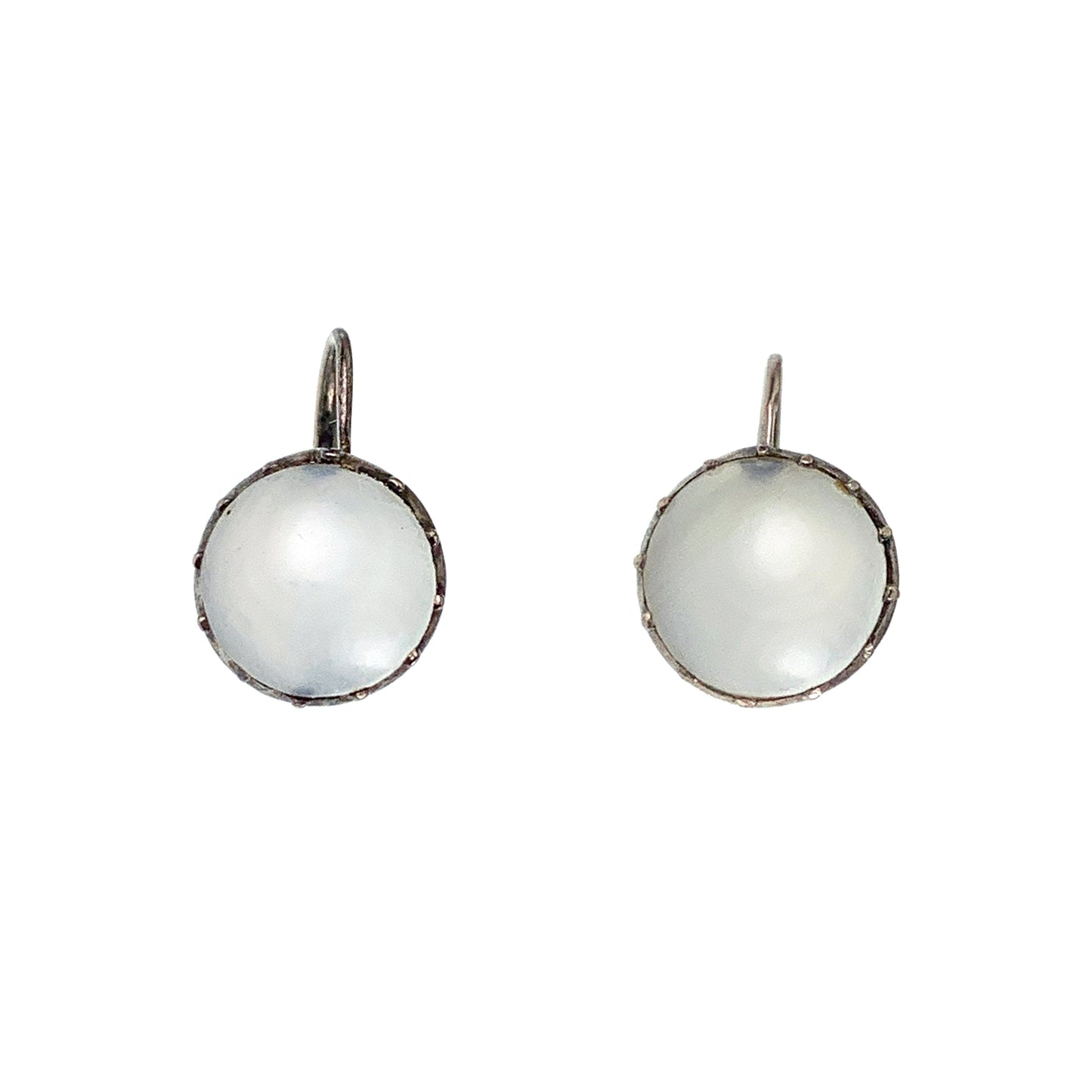 SOLD Antique Georgian 9K & Chalcedony Day To Night Earrings