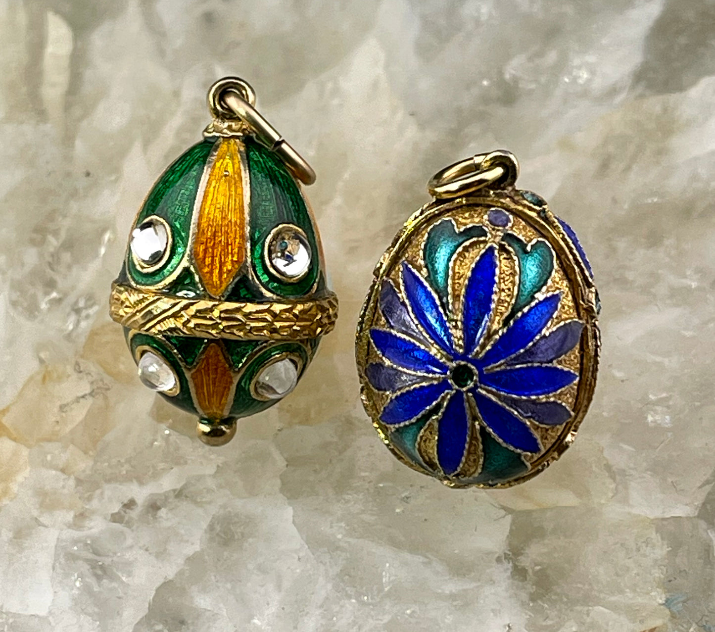 Vintage Vermeil & Enamel Egg Charm/Pendant
