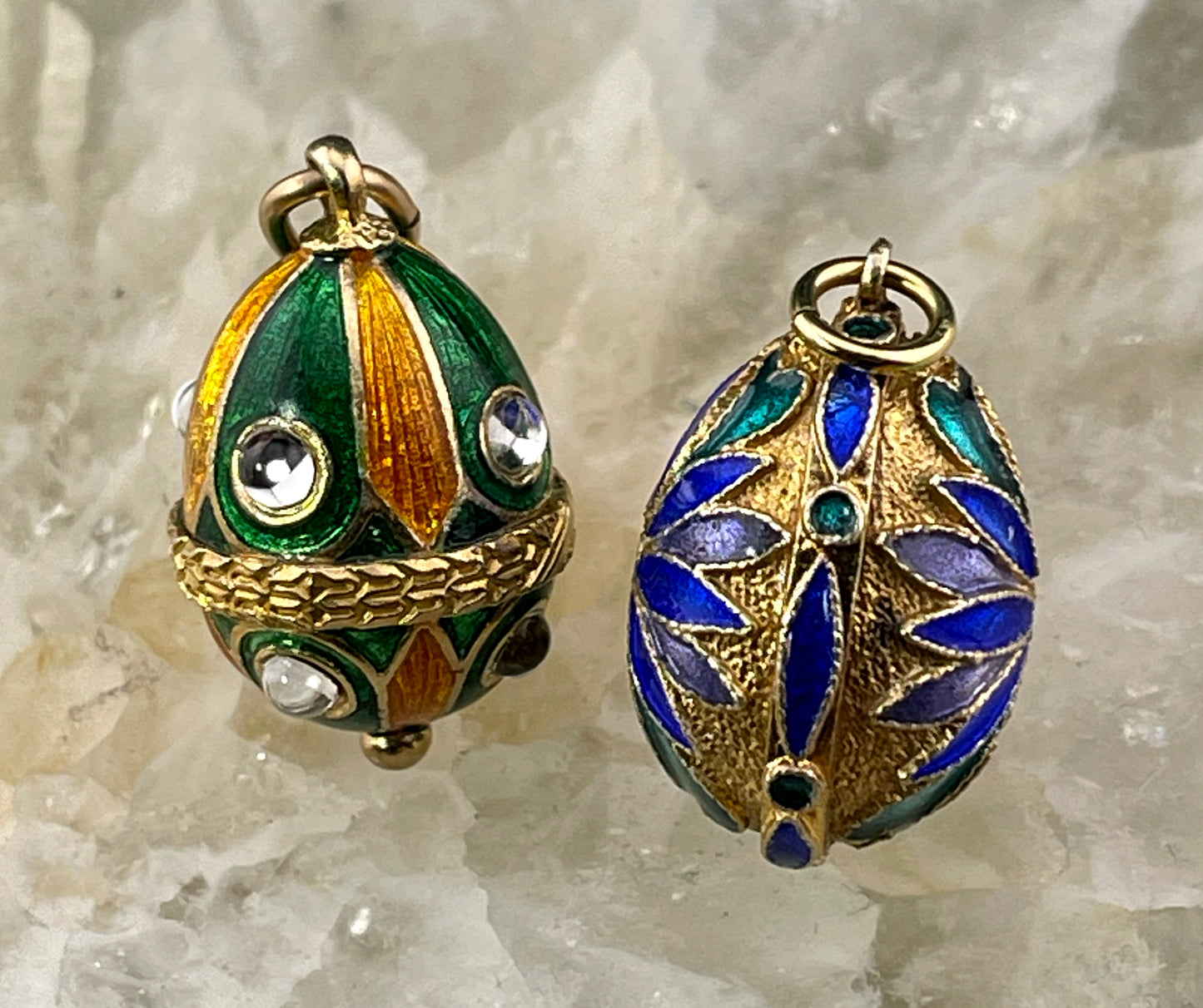 Vintage Vermeil & Enamel Egg Charm/Pendant