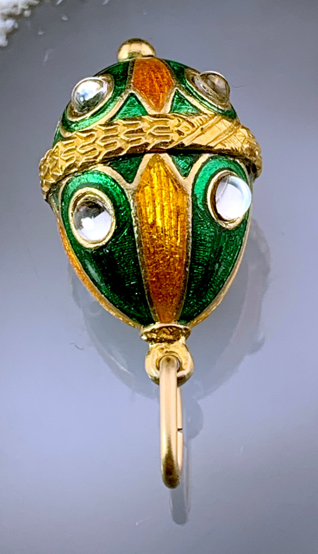 Vintage Vermeil & Enamel Egg Charm/Pendant