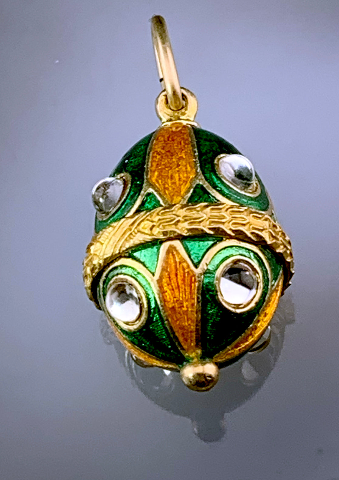 Vintage Vermeil & Enamel Egg Charm/Pendant