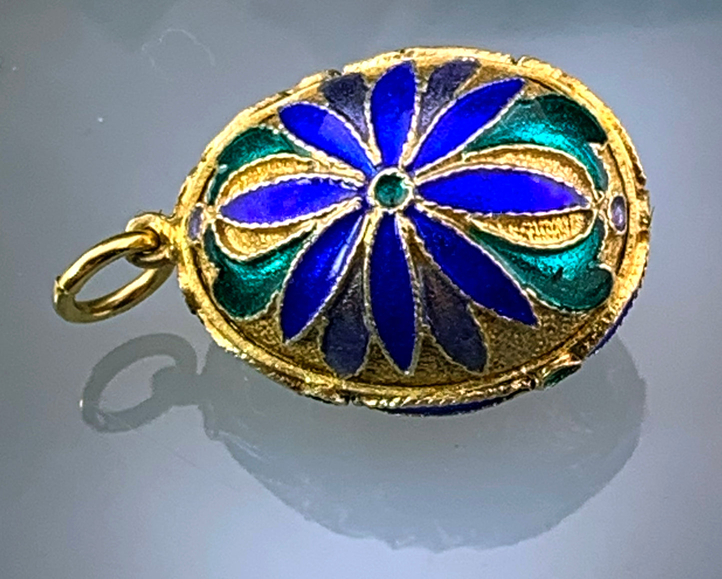 Vintage Vermeil & Enamel Egg Charm/Pendant