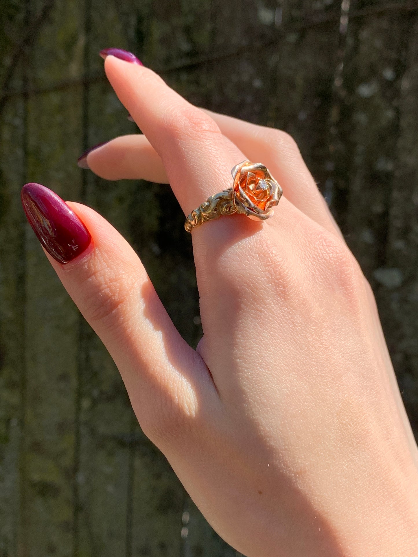 Vintage 14K Rose Gold & Diamond Conversion Ring
