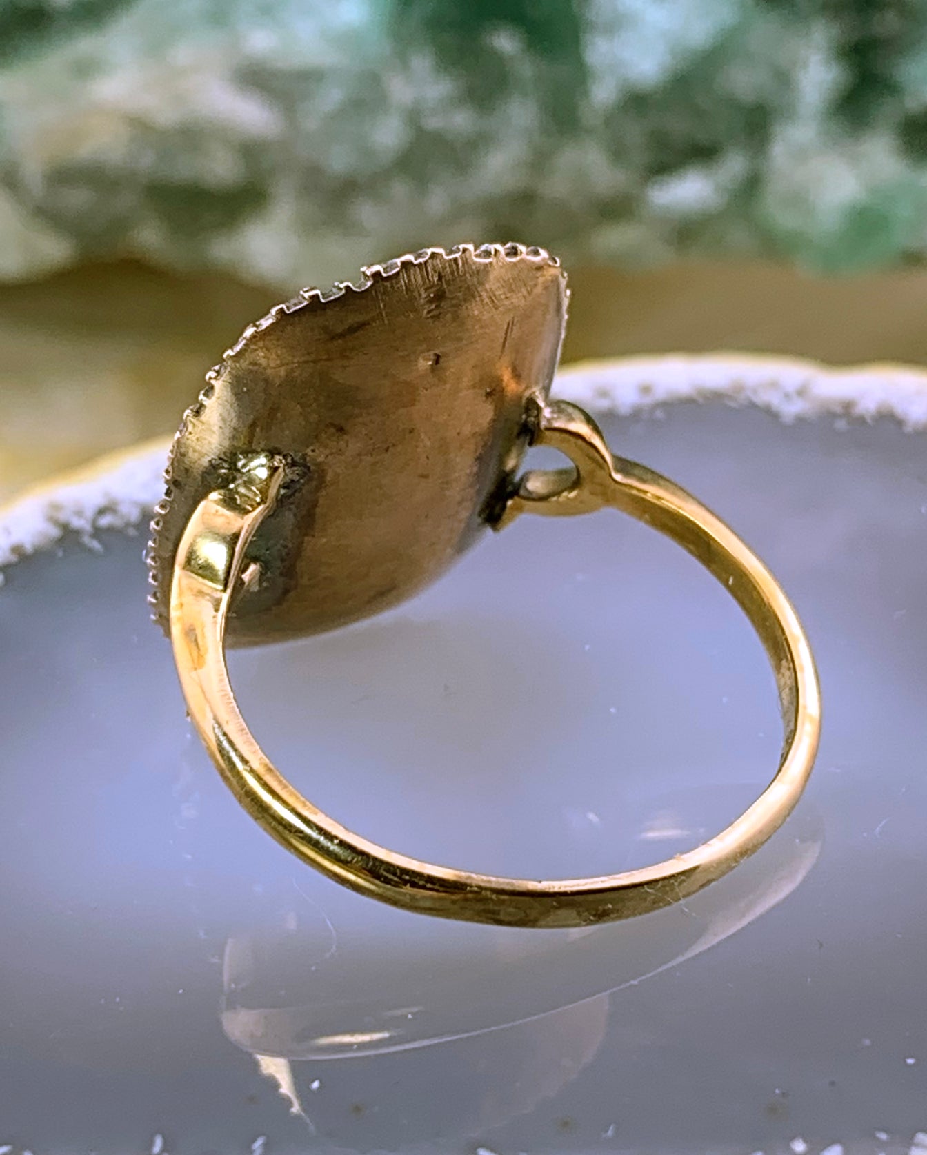 Antique 14K, 10K & Garnet Conversion Ring