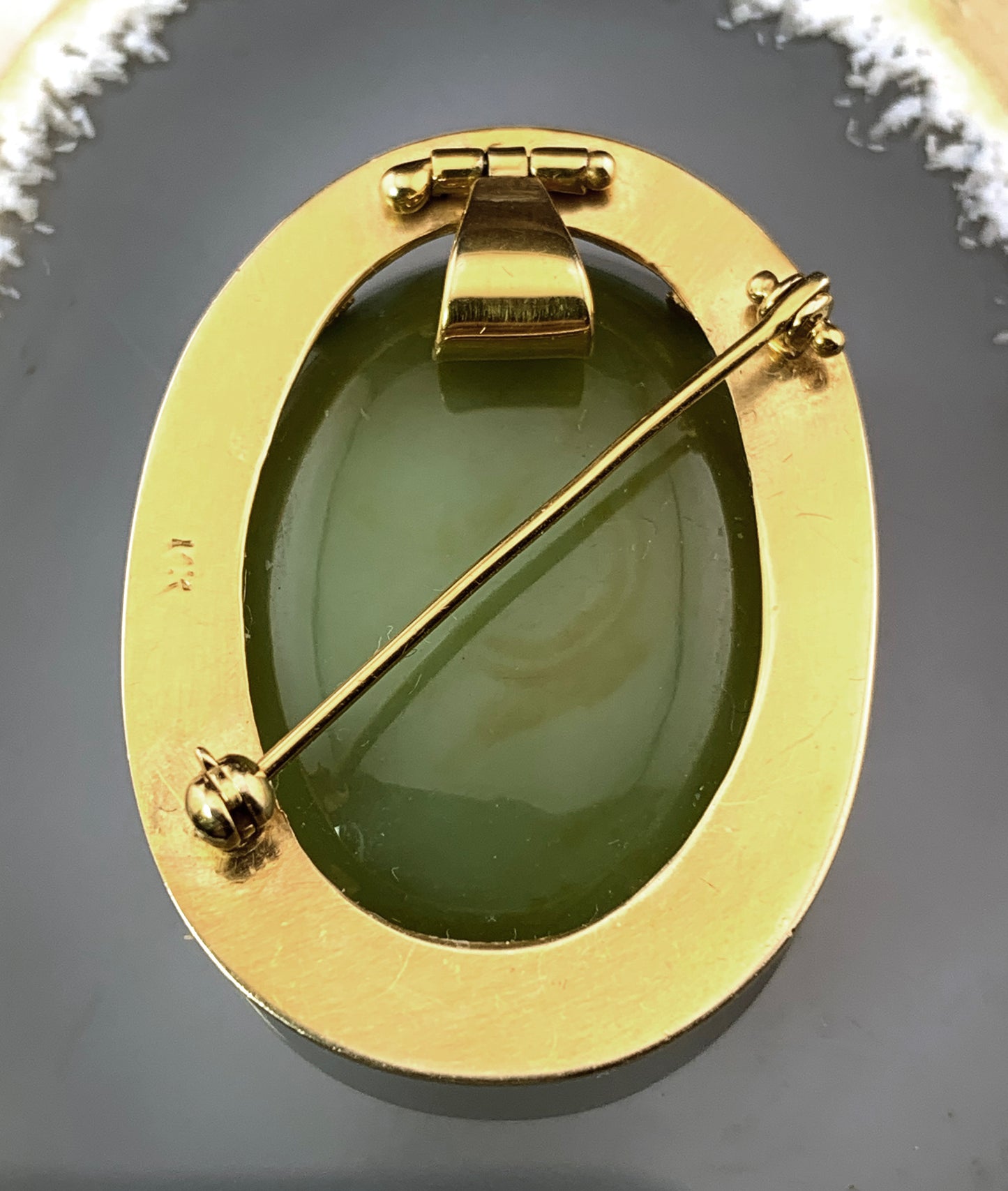 Antique 14K, Agate & Topaz Brooch/Pendant