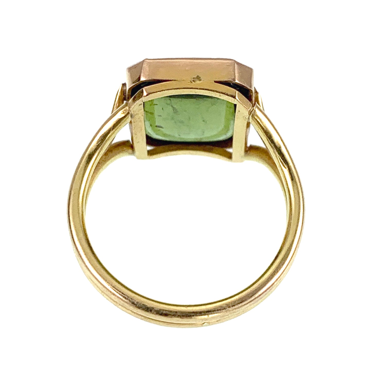 SOLD Estate 18K & Green Tourmaline Ring