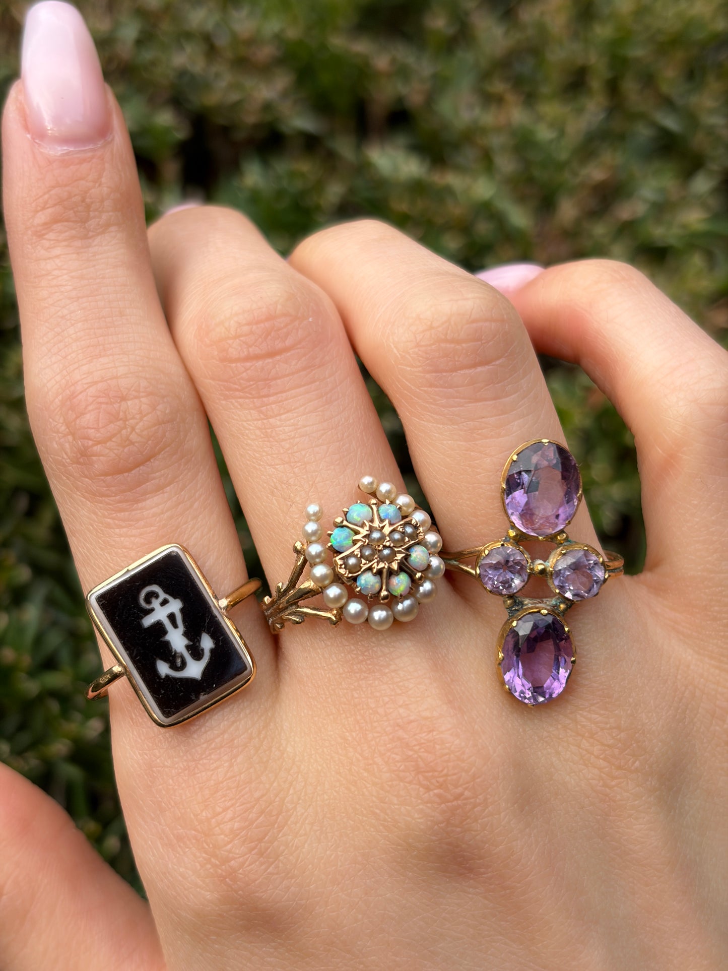 Sold Antique 14K, 9K & Amethyst Conversion Ring