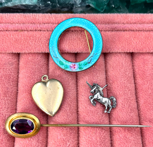 4 Piece Combo of Antique & Vintage Jewelry