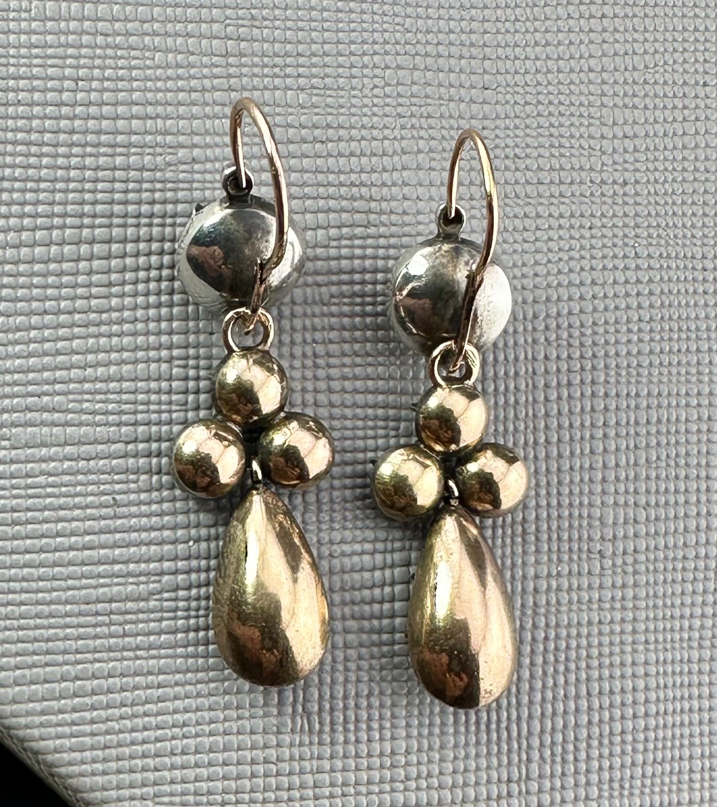 Fantastic 18K & Silver Georgian Period French Paste Earrings