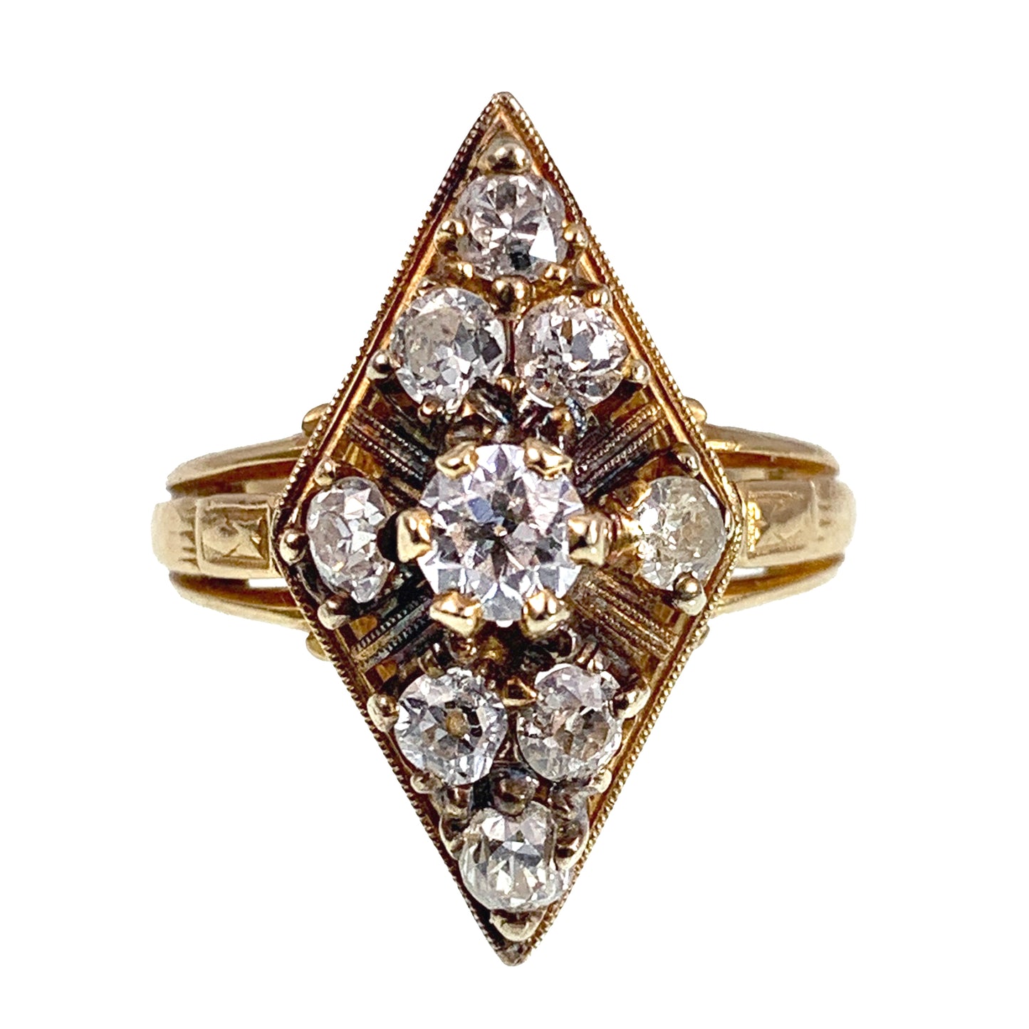 SOLD- Antique Edwardian18K & Diamond Dinner Ring