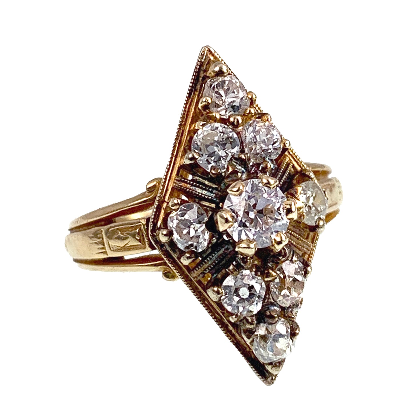 SOLD- Antique Edwardian18K & Diamond Dinner Ring