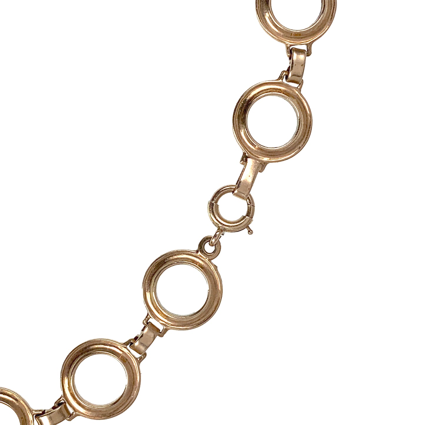 Vintage Retro 14K & Blue Topaz Necklace (14.25")