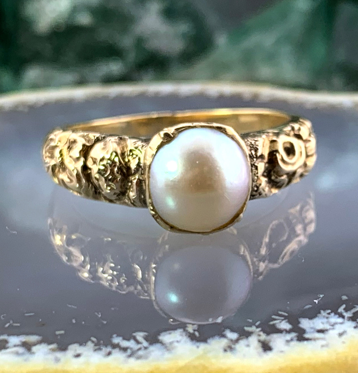 Antique Georgian 14K & Pearl Glove Ring