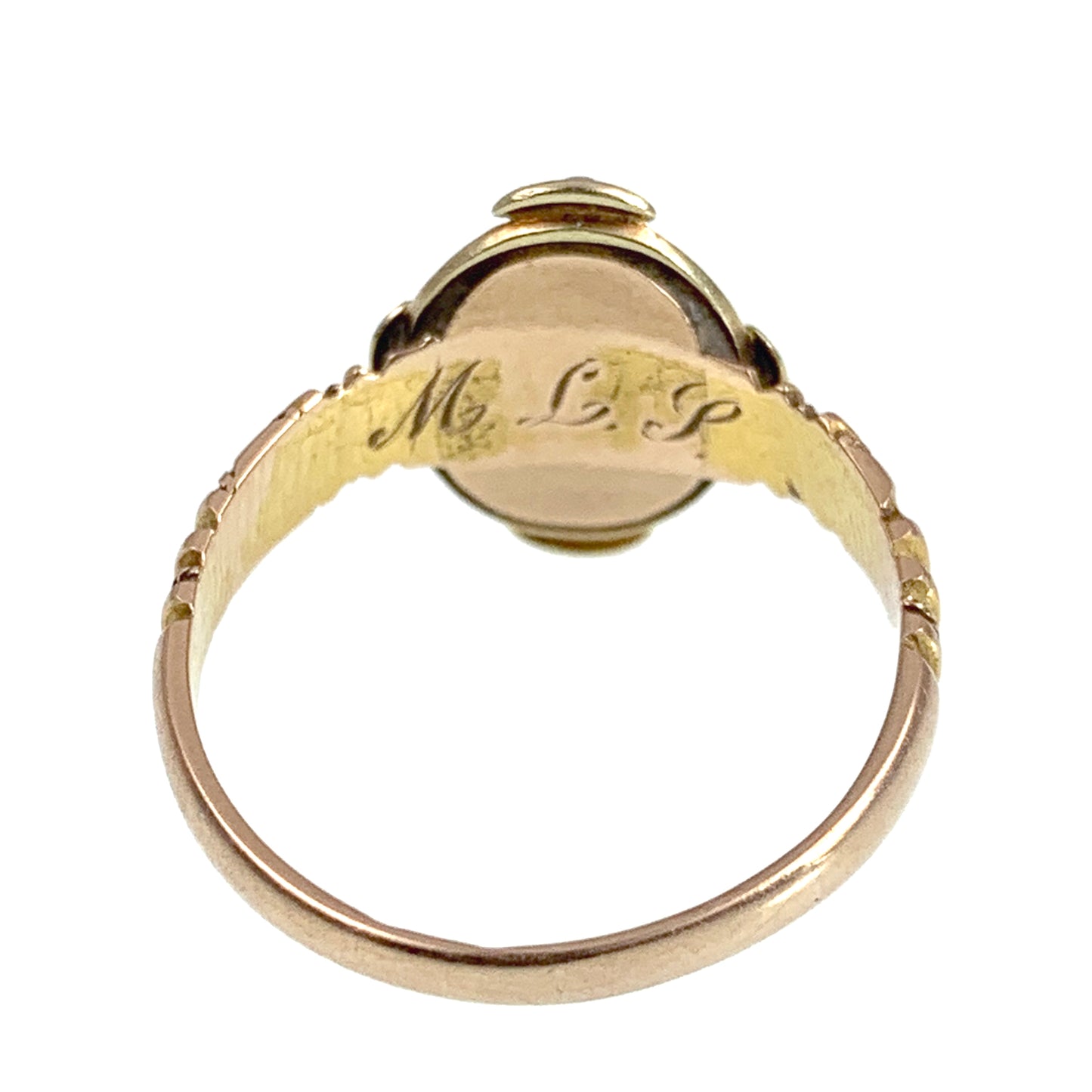 SOLD--Antique 15K, Ruby & Seed Pearl Ring