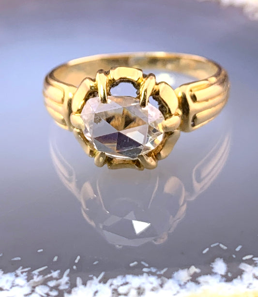 Sold Antique French 18K & Diamond Ring