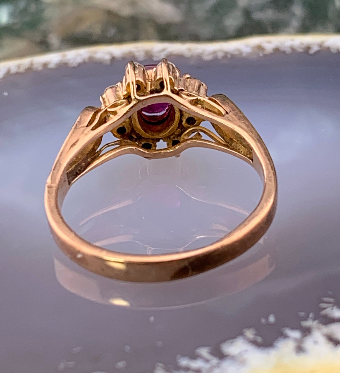 Antique Edwardian 18K, Diamond & Ruby Ring