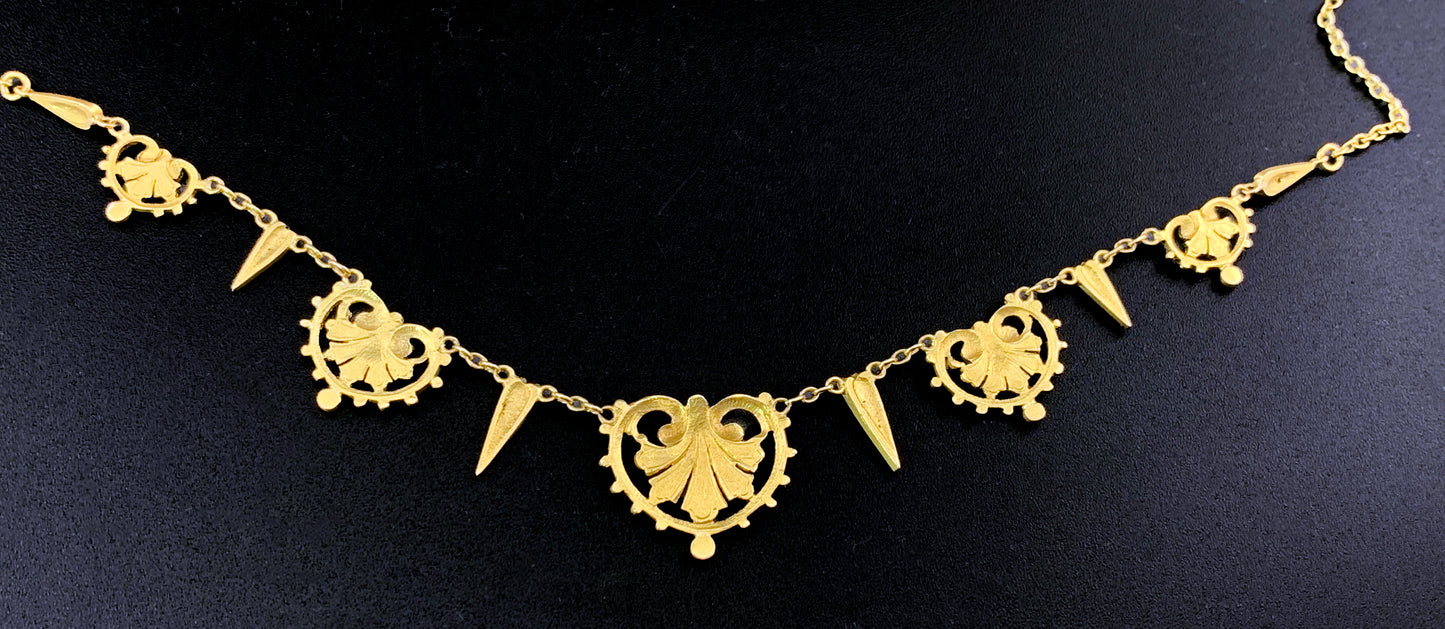 SOLD Antique French Belle Epoch 18K Gold Necklace