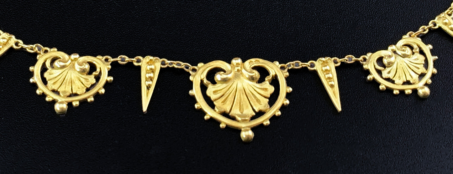 SOLD Antique French Belle Epoch 18K Gold Necklace