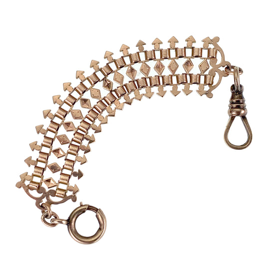 SOLD Antique 14K Rose Gold Watch Fob Chain