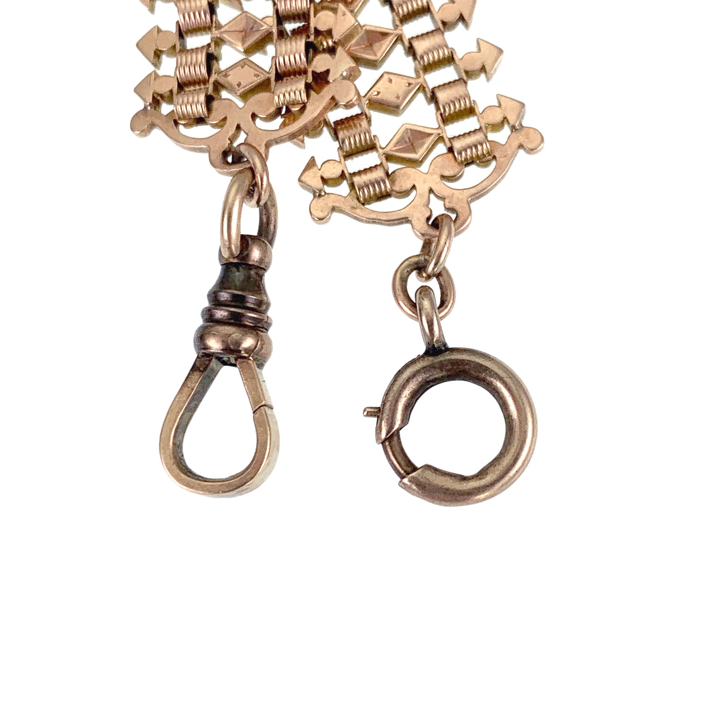 SOLD Antique 14K Rose Gold Watch Fob Chain