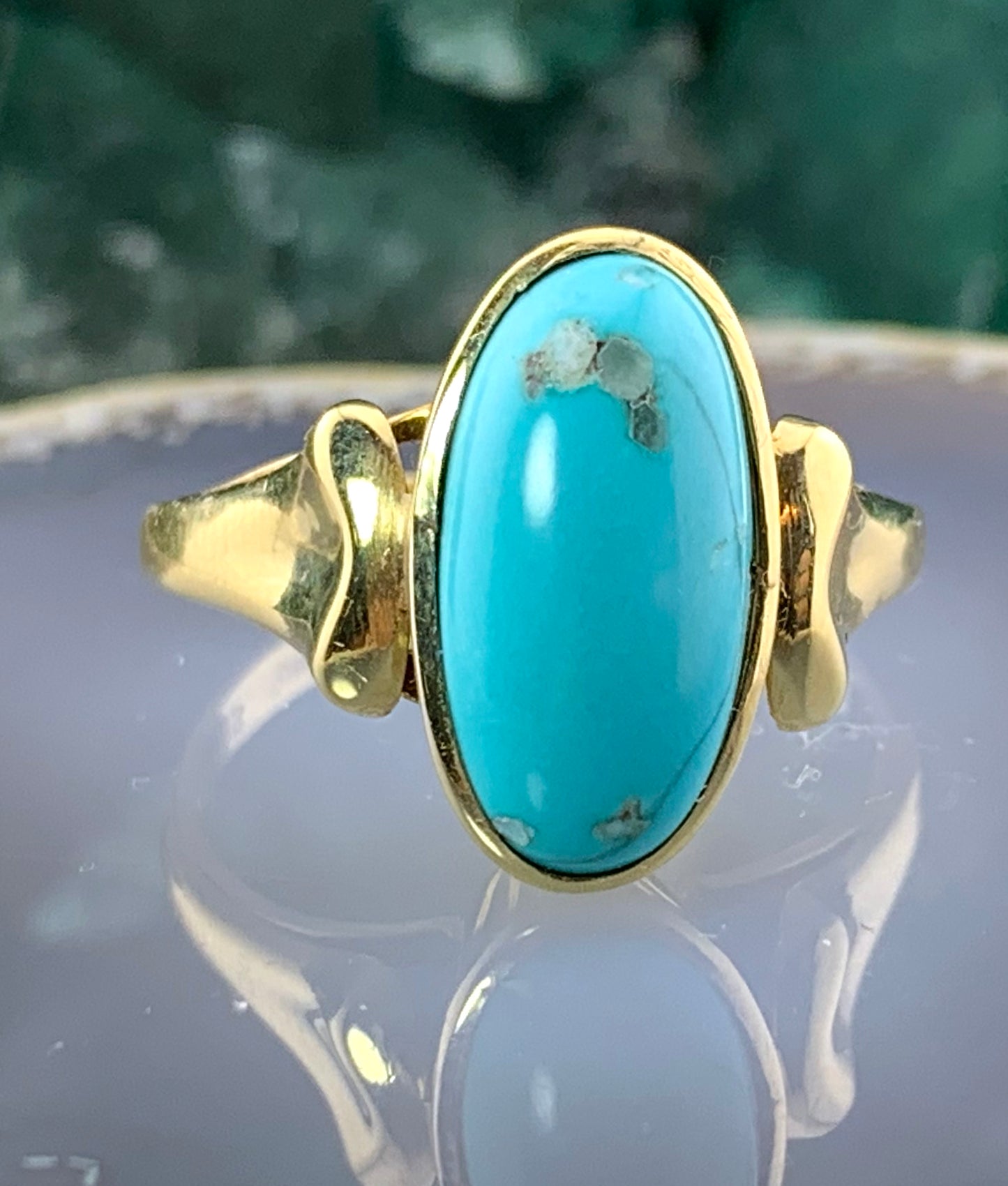 SOLD Estate 14K & Turquoise Ring