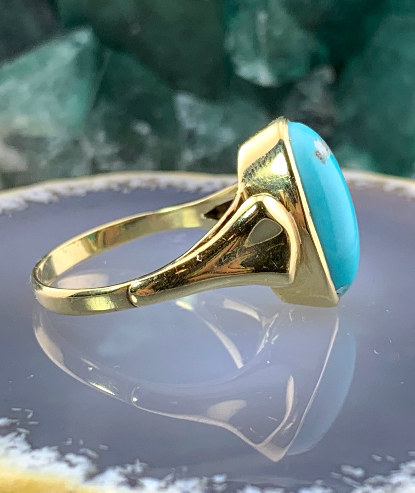 SOLD Estate 14K & Turquoise Ring