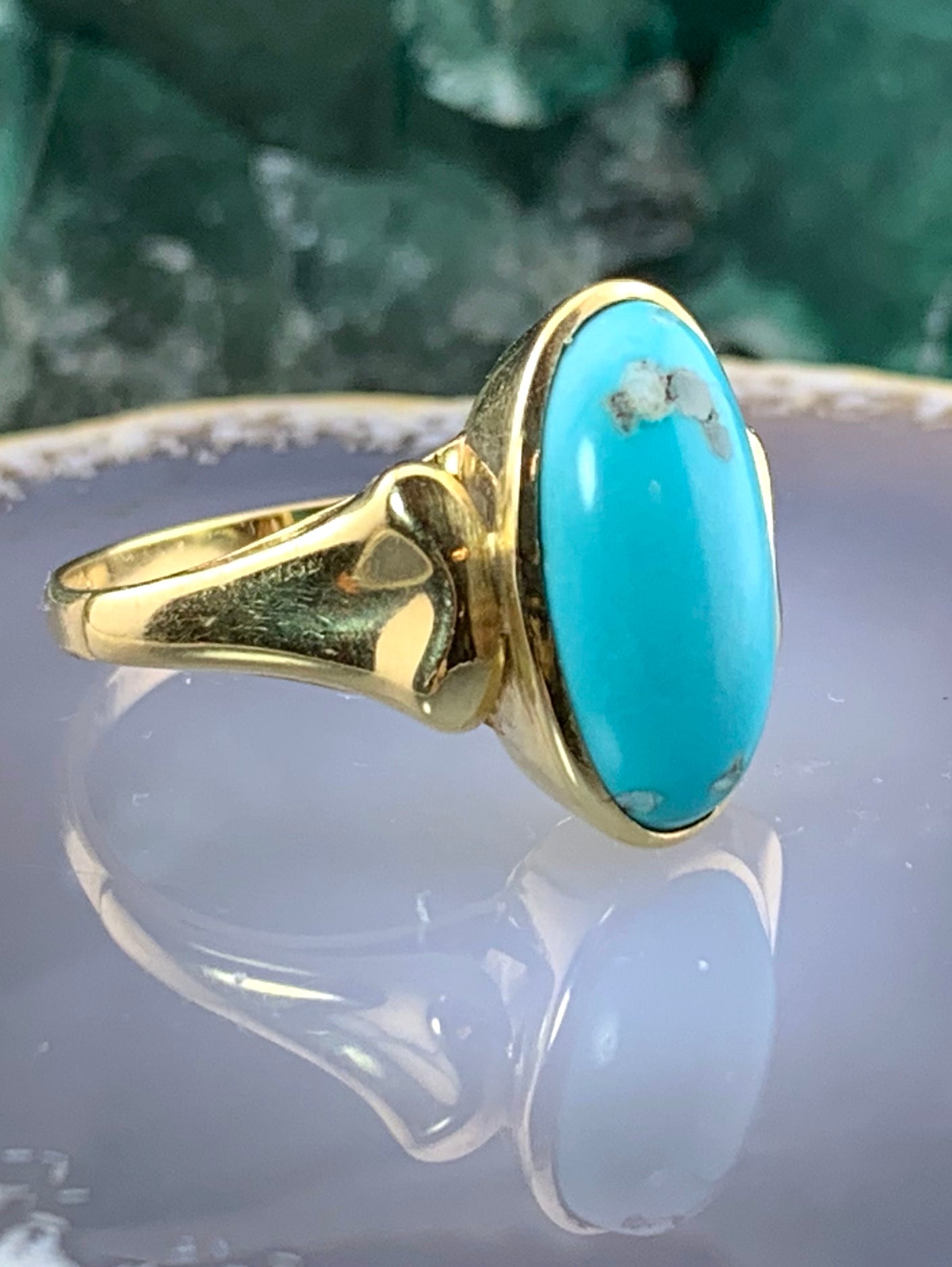SOLD Estate 14K & Turquoise Ring
