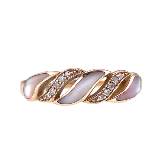 Kabana 14K, Diamond & Mother Of Pearl Ring