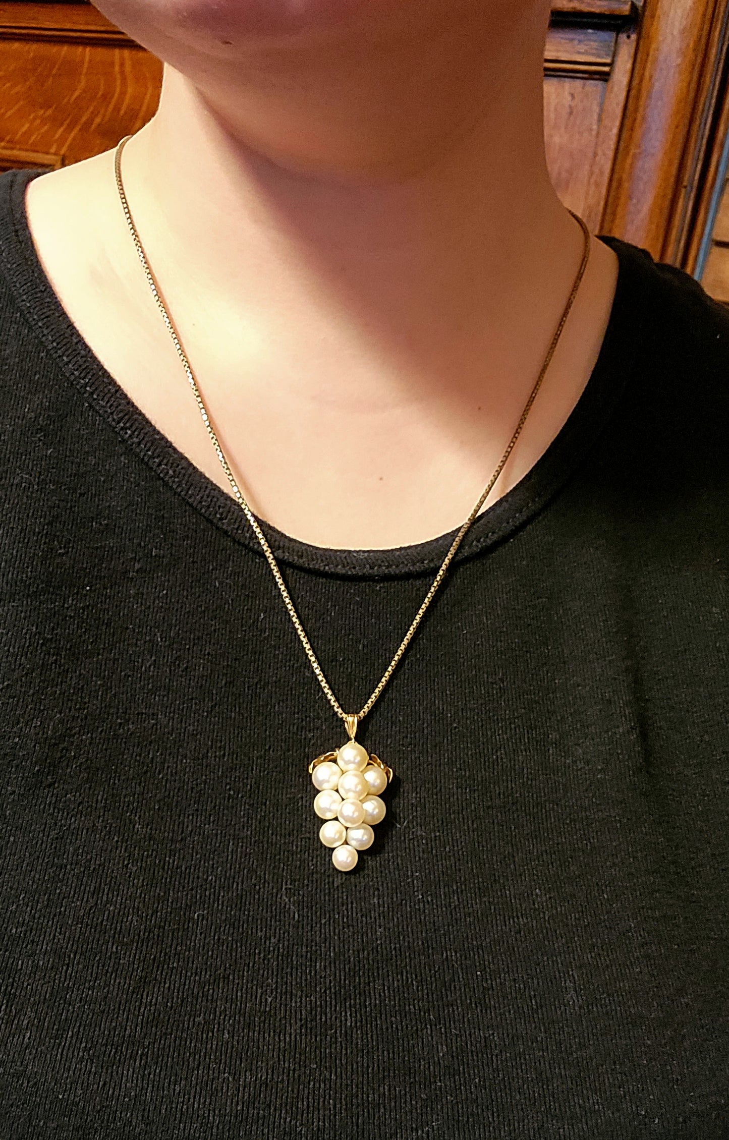 SOLD Vintage 14K & Pearl Cluster Pendant