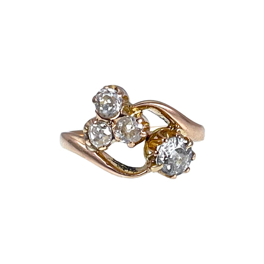 Sold Antique 18K Rose Gold & Diamond Ring