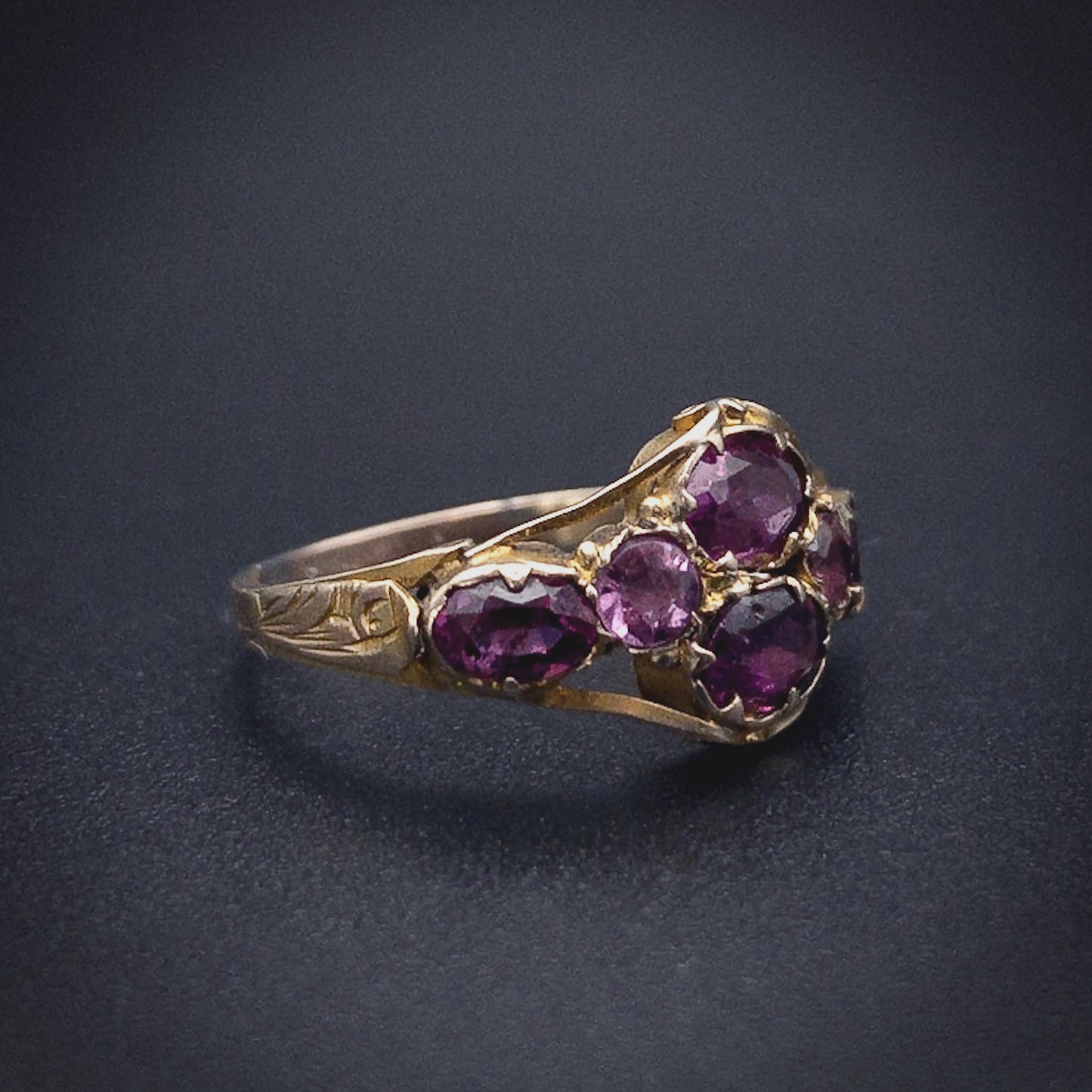 Antique 9K & Tourmaline Ring