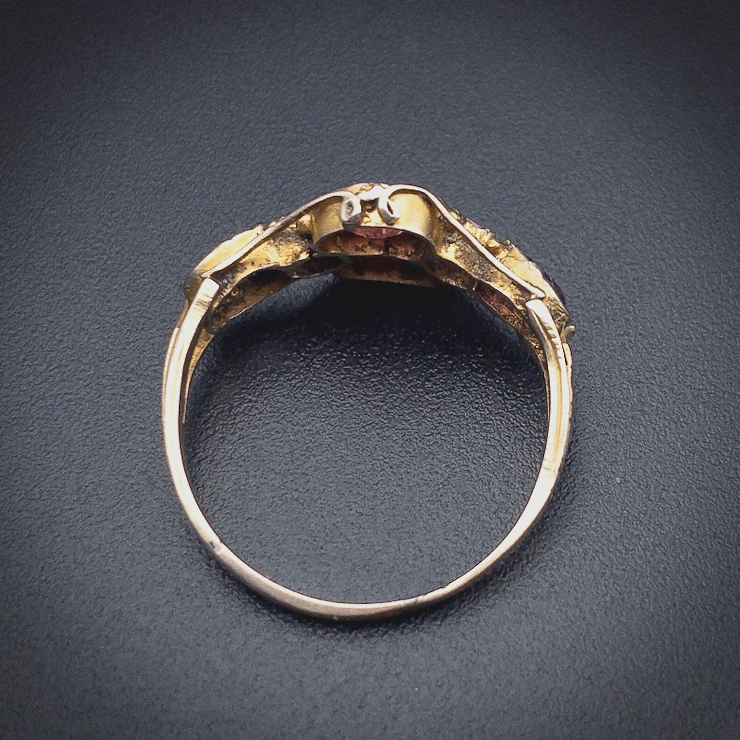 Antique 9K & Tourmaline Ring