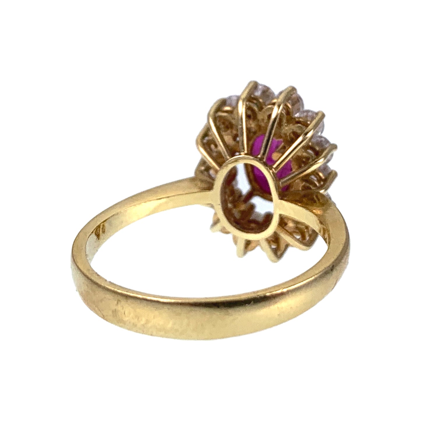 SOLD Estate 18K, Ruby & Diamond Ring