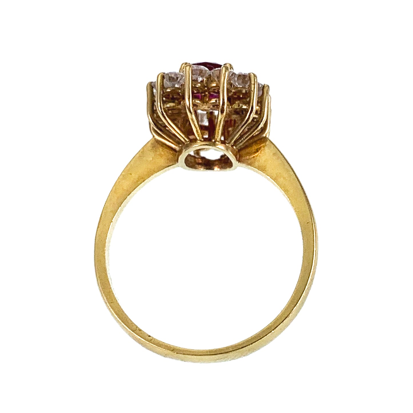 SOLD Estate 18K, Ruby & Diamond Ring