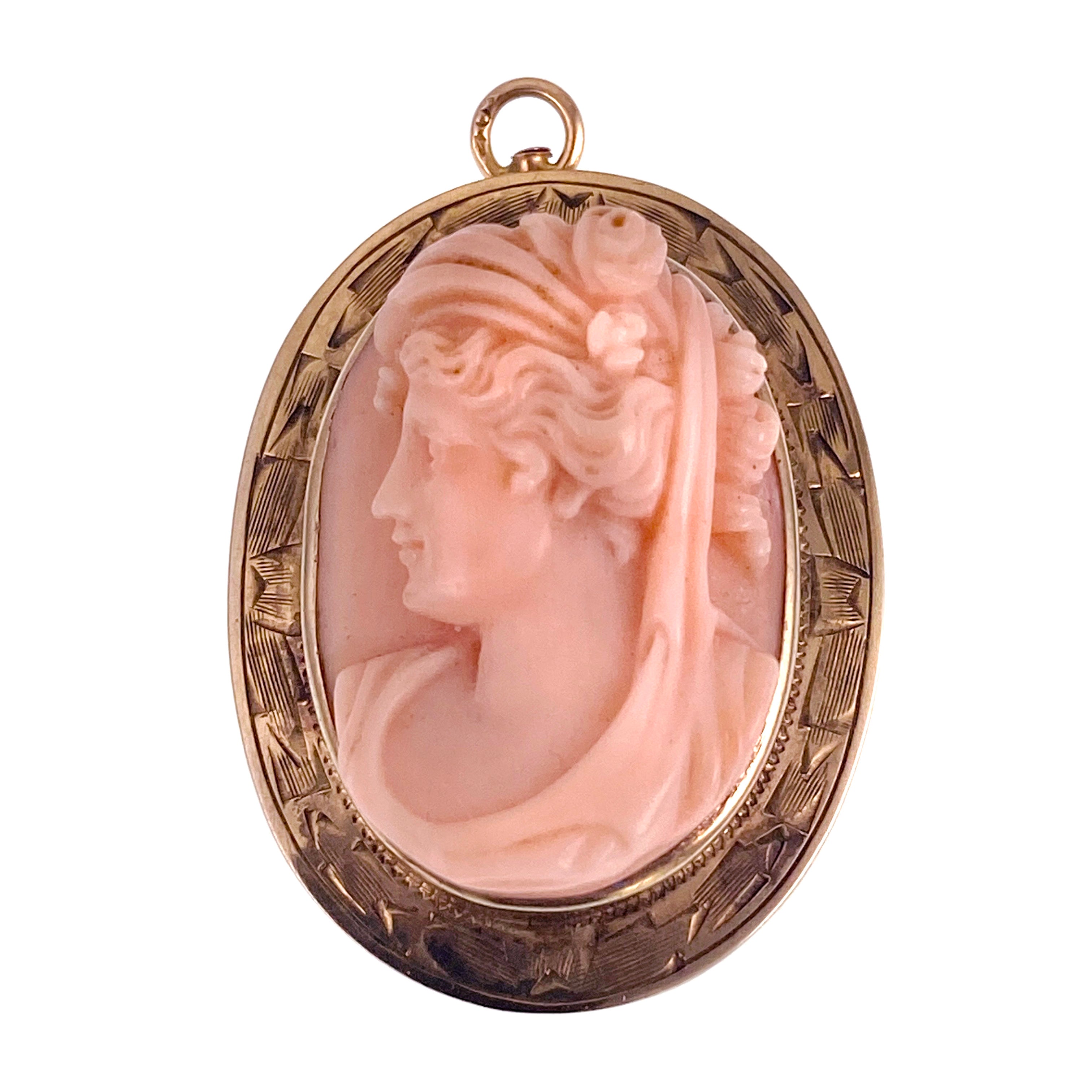 10k cameo deals brooch