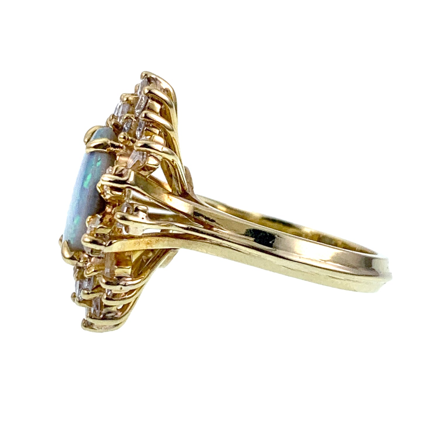 SOLD Stellar Estate 18K, Diamond & Opal Cocktail Ring