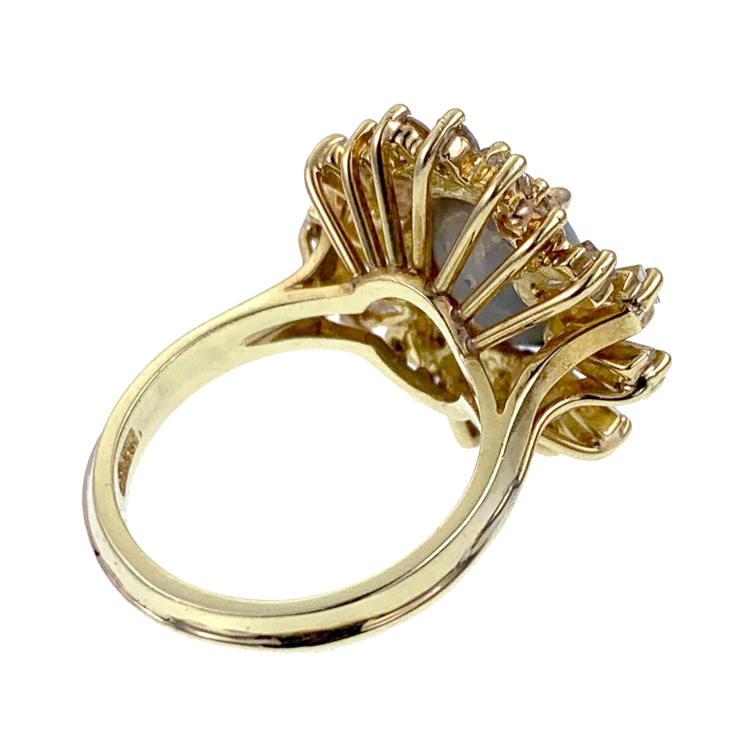 SOLD Stellar Estate 18K, Diamond & Opal Cocktail Ring