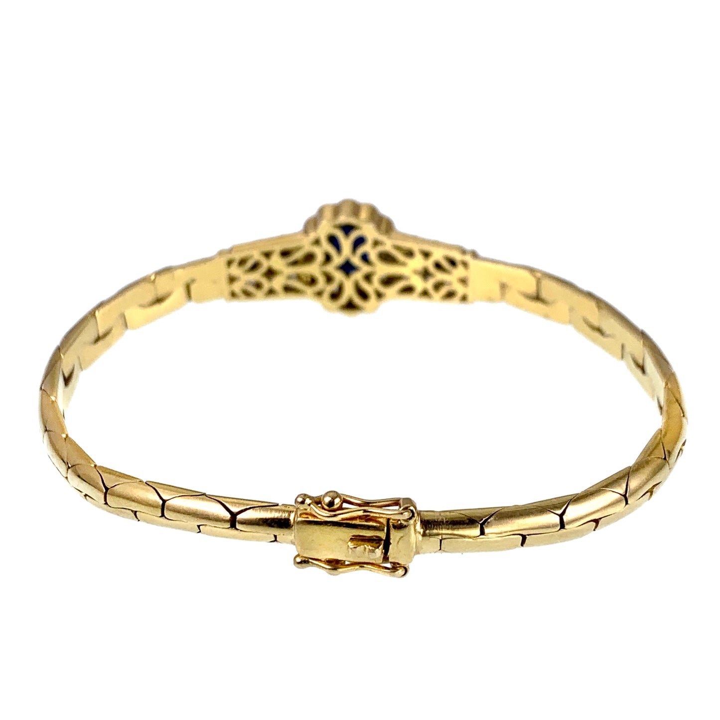 Estate 18K, Diamond & Sapphire Bracelet