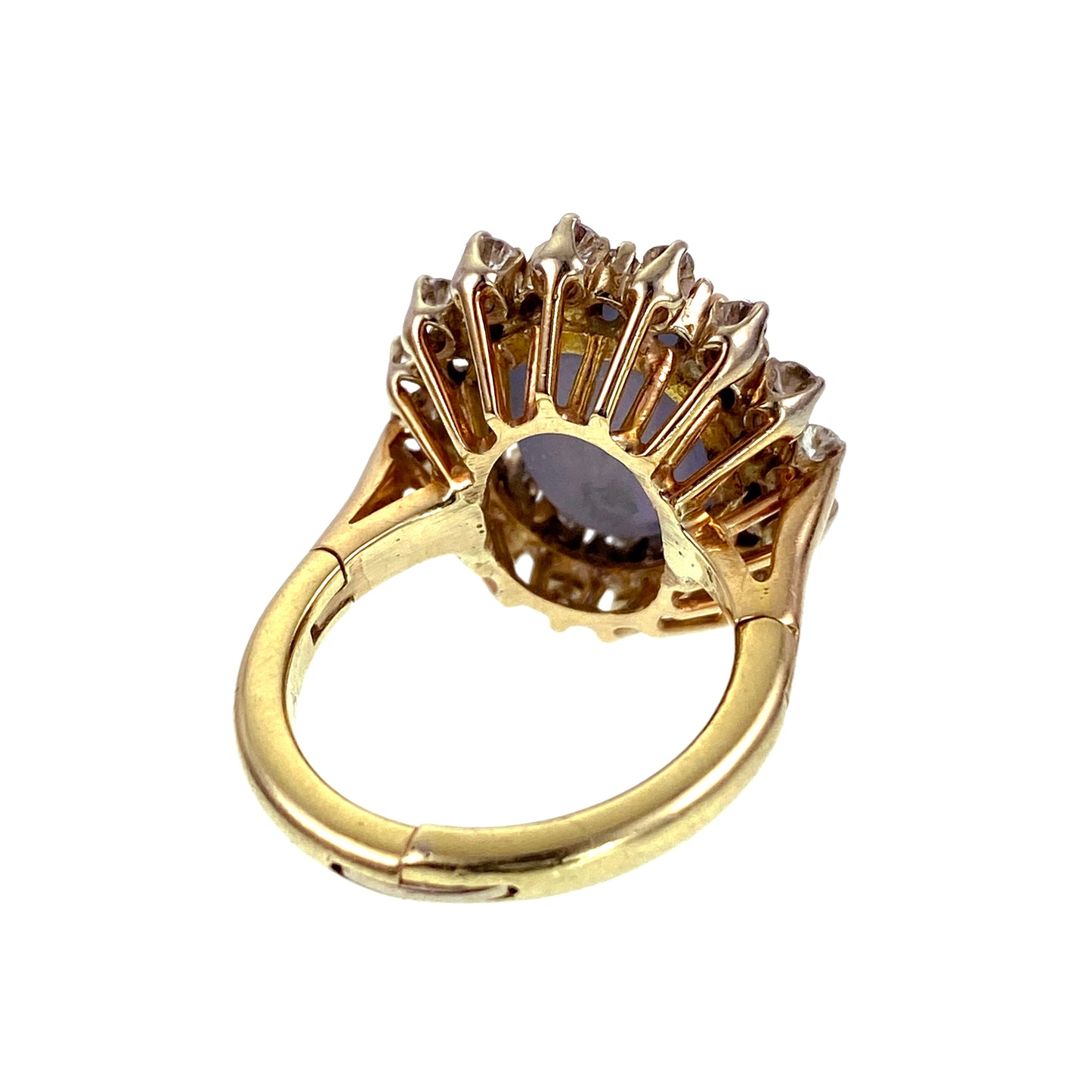 SOLD 14K, Diamond & Star Sapphire Ring