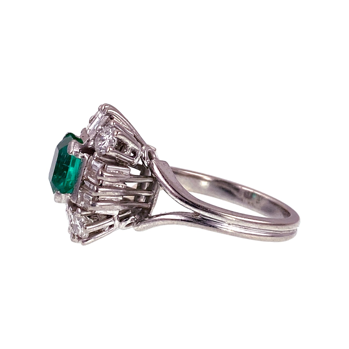 SOLD Outstanding Chunky 18K, Emerald & Diamond Ring